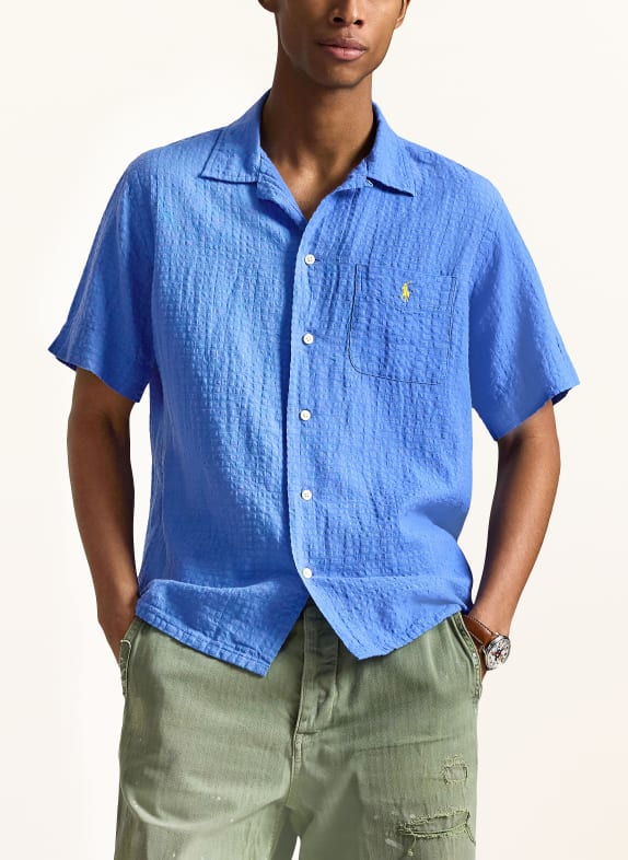 POLO RALPH LAUREN Resorthemd Comfort Fit mit Leinen BLAU