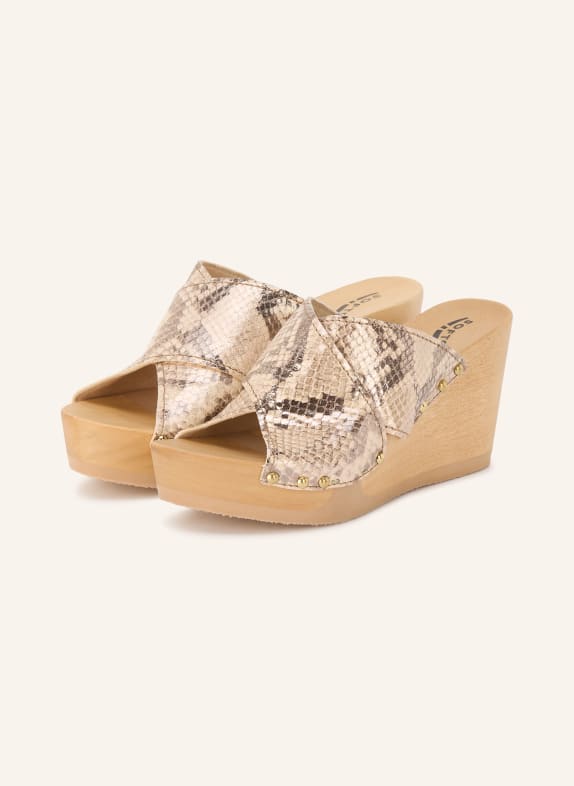 SOFTCLOX ANTJE Platform Wedges CREAM / GOLD