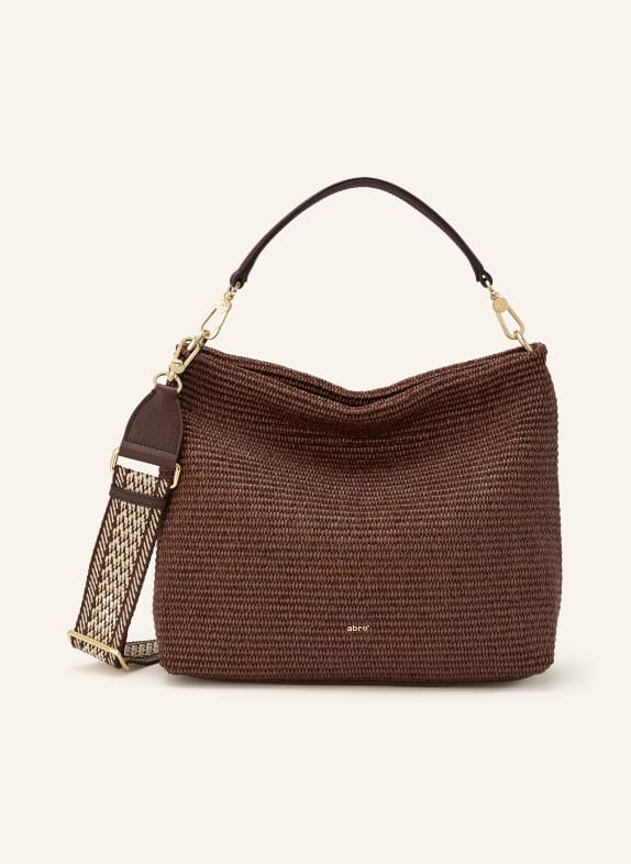 abro KAIA drawstring bag DARK BROWN / GOLD