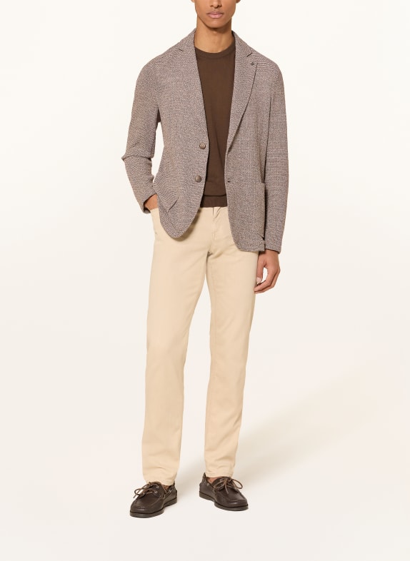 DISTRETTO 12 Tweed jasje Extra Slim Fit BRUIN / LICHTBRUIN