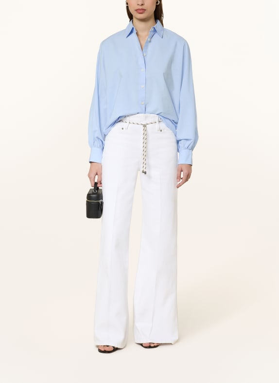 SoSUE Overhemdblouse ANTONIA SLIM van linnen LICHTBLAUW