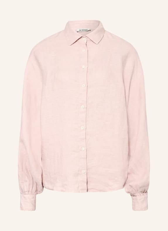 SoSUE Overhemdblouse ANTONIA SLIM van linnen ROSÉ