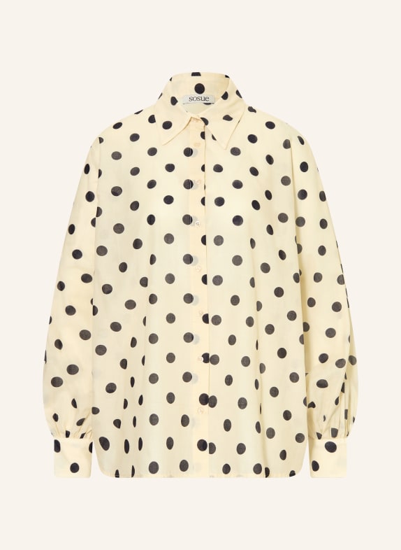 SoSUE Hemdbluse ANTONIA ECRU / SCHWARZ