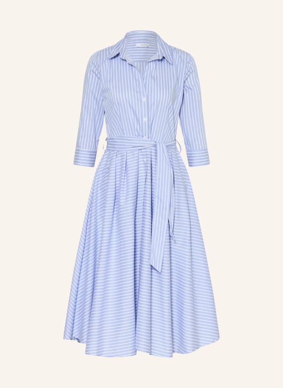rossana diva Overhemdjurk met 3/4-mouwen LICHTBLAUW / WIT