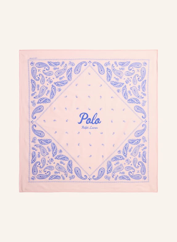POLO RALPH LAUREN chustka JASNORÓŻOWY / NIEBIESKI