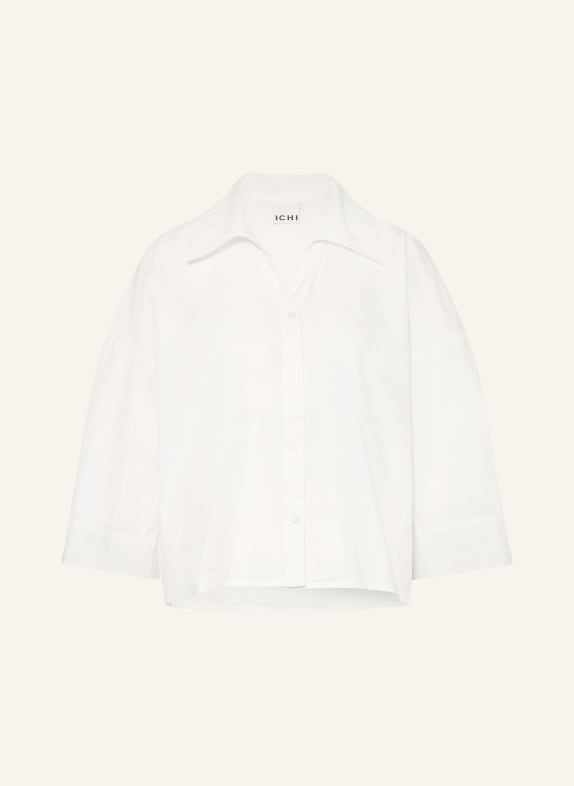 ICHI IHLUANNE-blouse met 3/4-mouwen WIT