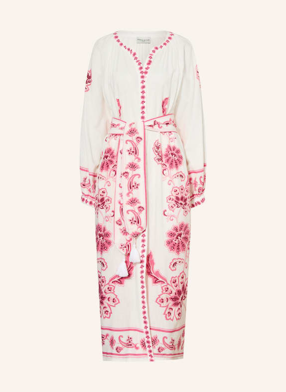 MISS JUNE Jurk DANA WIT / ROZE