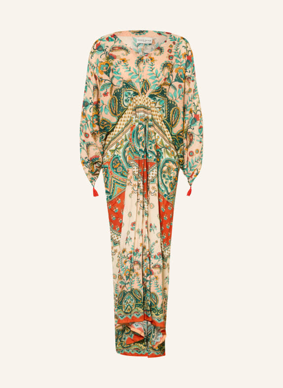 MISS JUNE Kaftan JORDANA RŮŽOVÁ / ČERVENÁ / ZELENÁ