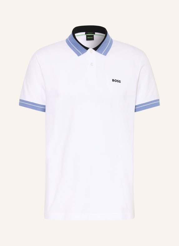 BOSS Piqué poloshirt MEMBER Regular Fit WIT / BLAUW / WIT