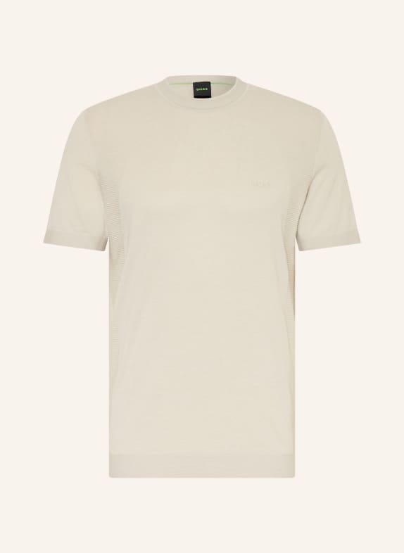 BOSS Gebreid shirt MOMENTUM-LITE BEIGE