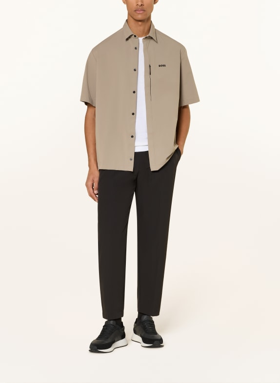 BOSS Skjorte TERRACE Comfort Fit LYSEBRUN