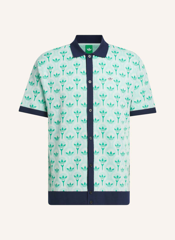 adidas Originals Overhemd met korte mouwen ORIGINALS KNIT MINT / GROEN / DONKERBLAUW