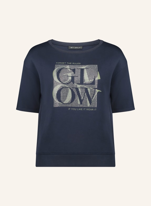 Betty Barclay Sweatshirt with rhinestones DARK BLUE / SILVER / KHAKI