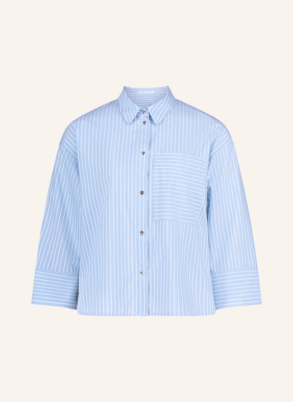 BETTY&CO Hemdbluse mit 3/4-Arm HELLBLAU / WEISS