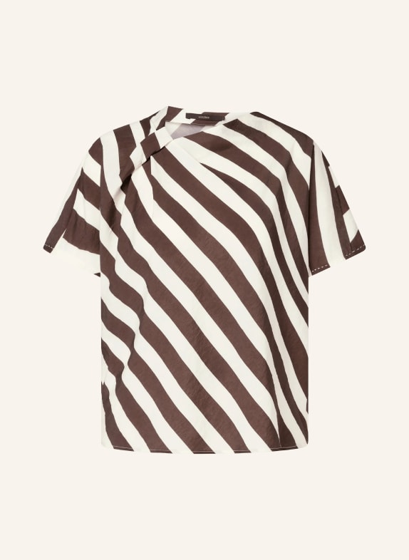 windsor. blouse MARRON FONCÉ / WIT