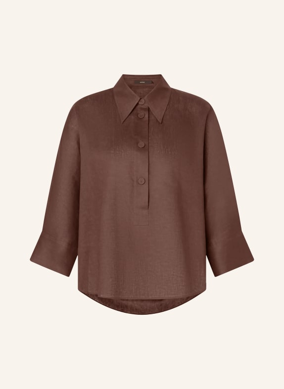 windsor. Linnen blouse met 3/4-mouwen MARRON FONCÉ
