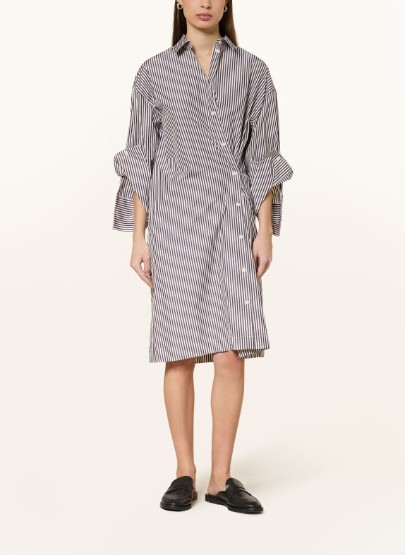 windsor. Hemdblusenkleid DUNKELBRAUN / WEISS