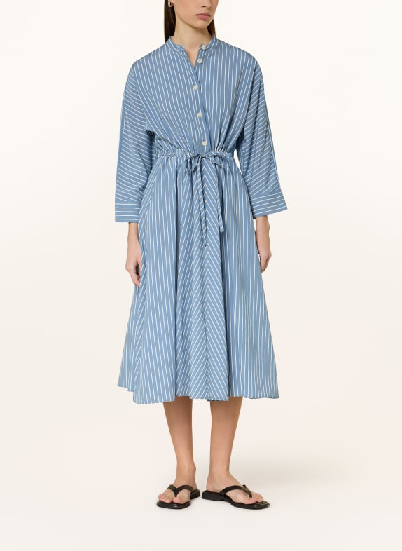 windsor. Kleid mit 3/4-Arm BLAU / WEISS
