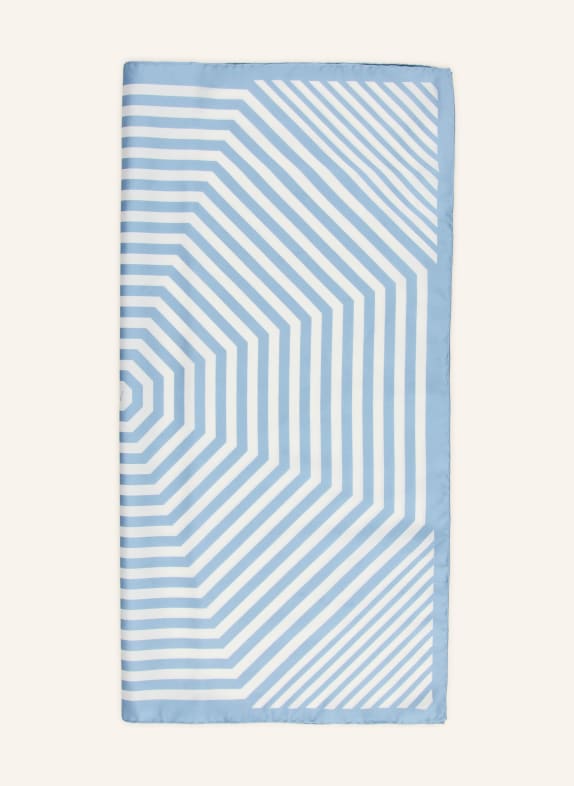 windsor. Seidentuch HELLBLAU / WEISS