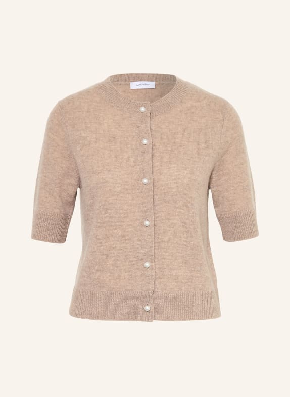 darling harbour Cardigan with cashmere and 3/4 sleeves GREIGE MELANGE