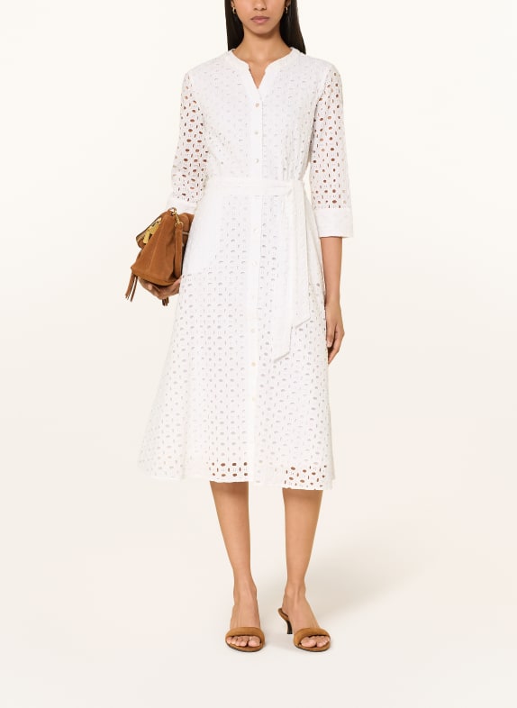 BETTY&CO Kleid aus Lochspitze mit 3/4-Arm WEISS
