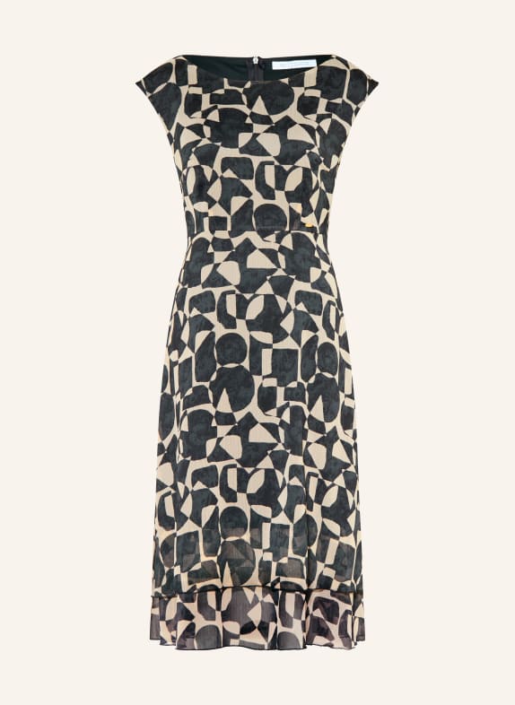 BETTY&CO Jurk DONKERBLAUW / BEIGE