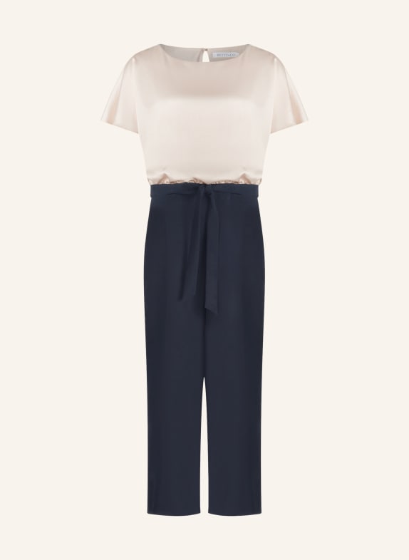 BETTY&CO Jumpsuit ECRU / DONKERBLAUW