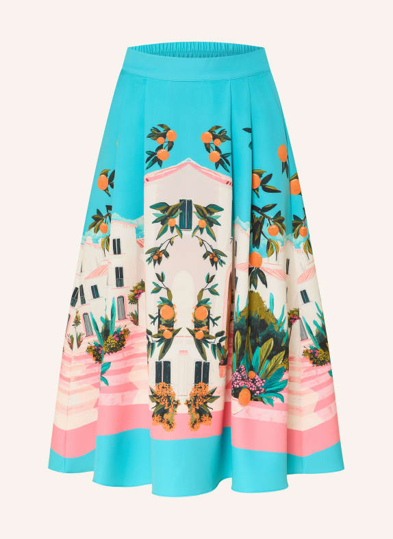 BETTY&CO Plooirok TURQUOISE / ROOD / ORANJE