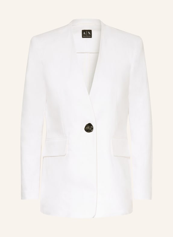 ARMANI EXCHANGE Linnen blazer WIT
