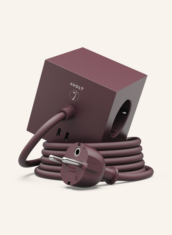 AVOLT Steckdosenleiste SQUARE 1 BRAUN