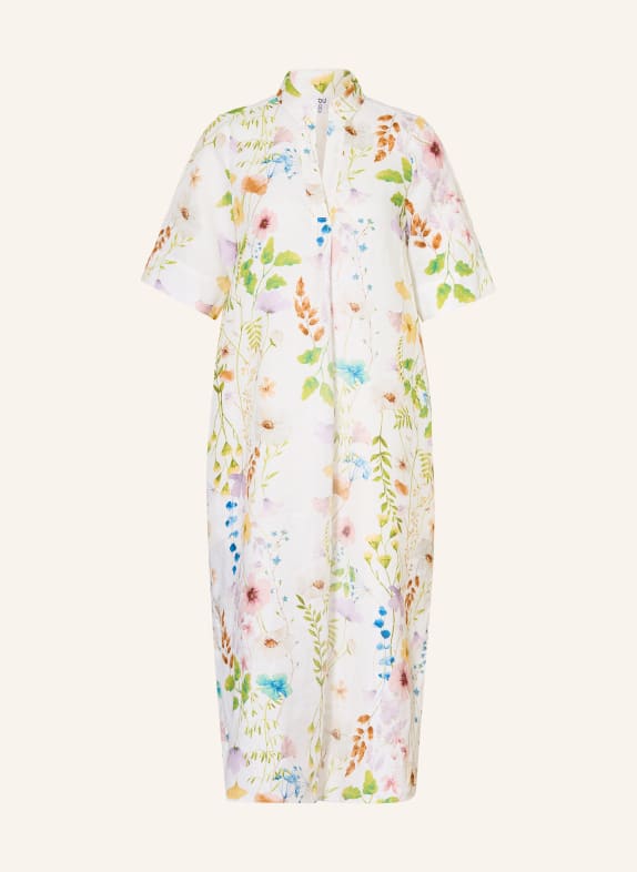 Backstage plátěné šaty KRÉMOVÁ / RŮŽOVÁ / SVĚTLE ZELENÁ