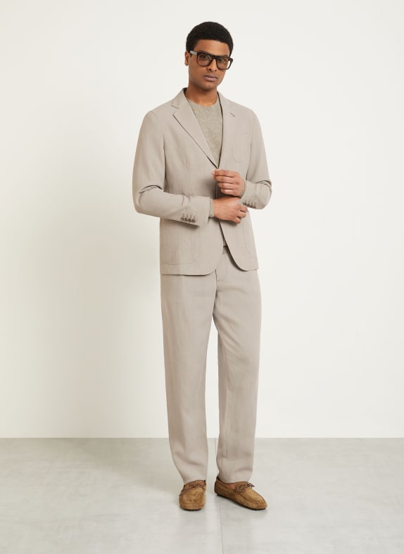 GIORGIO ARMANI Regular fit colbert van linnen U6167 ROASTED CASHEW