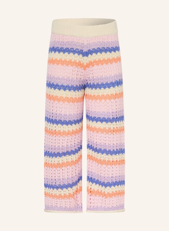 s.Oliver RED Gebreide broek ROSE CLAIR / LICHTORANJE / BLAUW