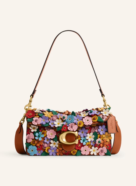 COACH TABBY Shoulder Bag BROWN / RED / YELLOW