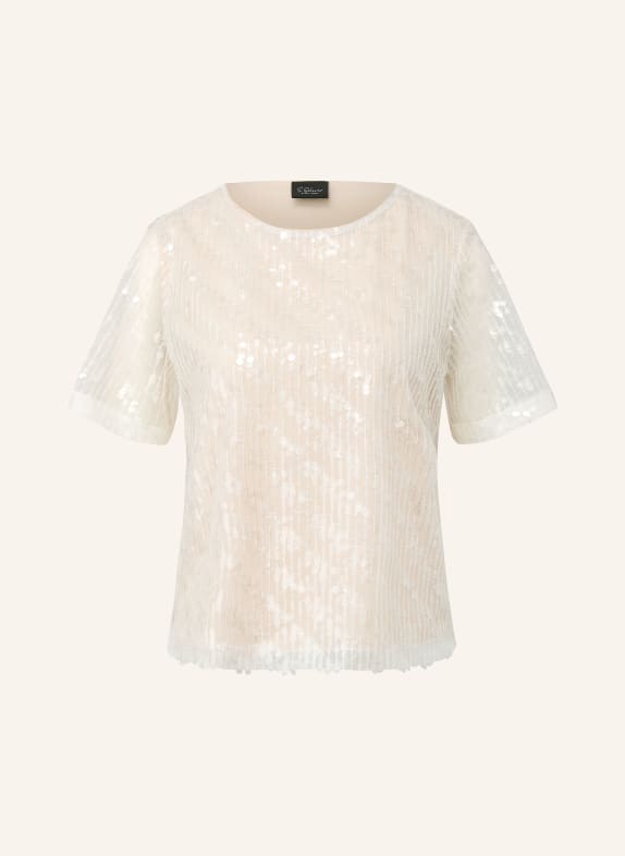 s.Oliver BLACK LABEL Bluzka z cekinami ECRU