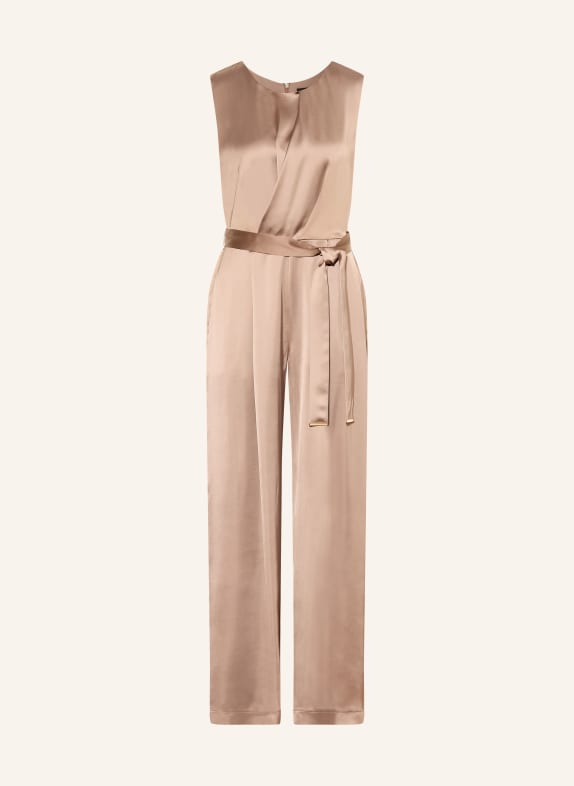 s.Oliver BLACK LABEL Jumpsuit aus Satin HELLBRAUN