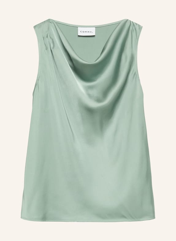 comma Satynowa bluzka JASNOZIELONY