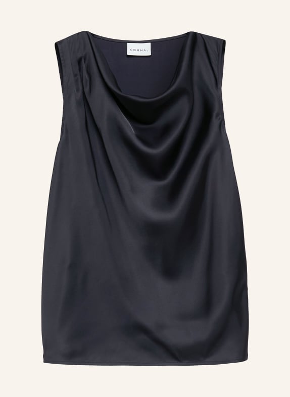 comma Satin blouse DARK BLUE