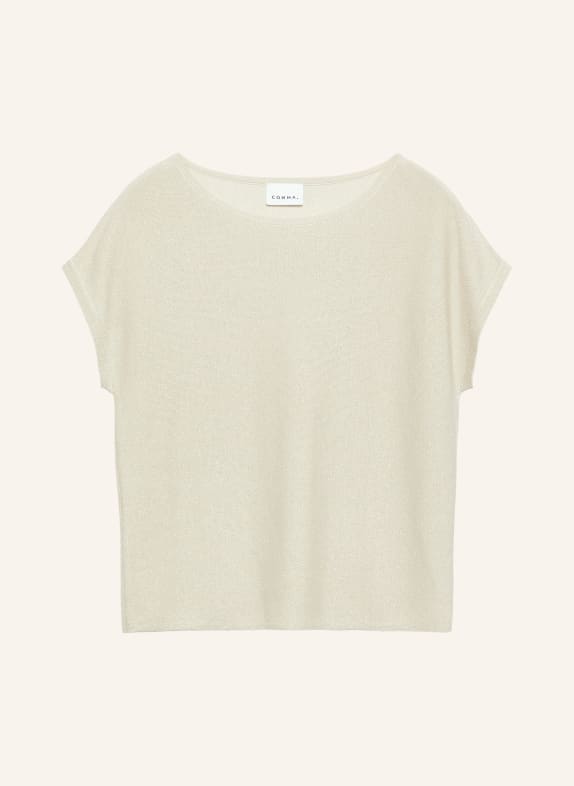 comma Knit shirt CREAM / GOLD