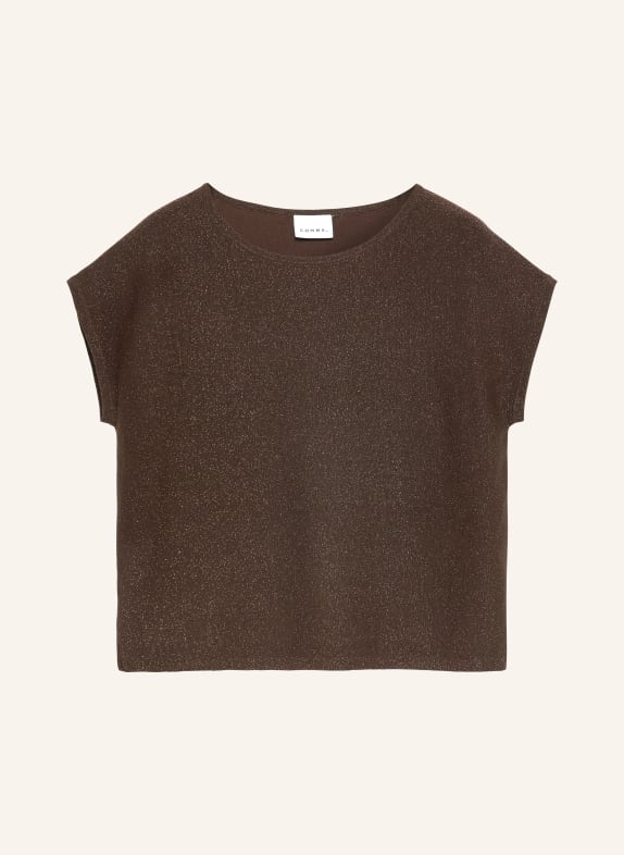 comma Knit shirt BROWN / GOLD