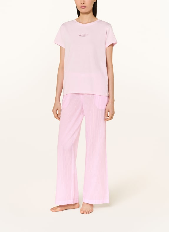 mey Pyjamasbyxor i serien COTTON STRIPES ROSA / VIT
