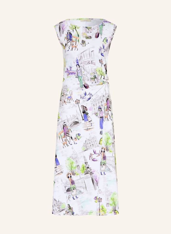 lilienfels Jerseykleid WEISS / LILA / NEONGRÜN