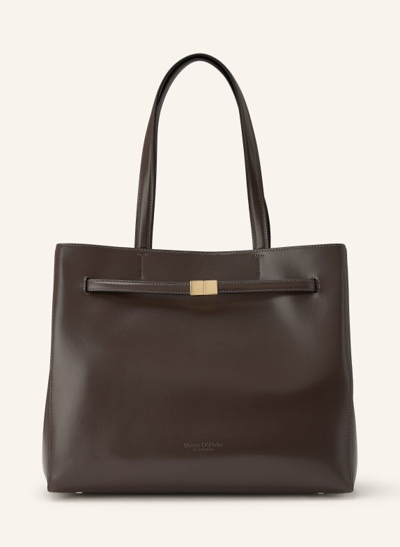 Marc O'Polo Sac cabas TAINA MEDIUM MARRON FONCÉ / OR