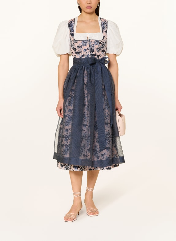 Grasegger Dirndl BRITTA ROSÉ / DONKERBLAUW / BLAUW