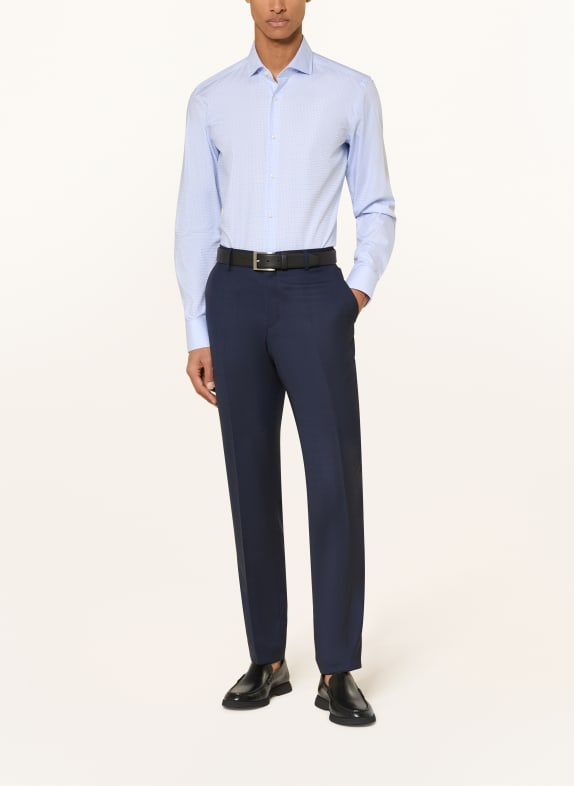 BOSS Hemd HANK Slim Fit BLAU / WEISS