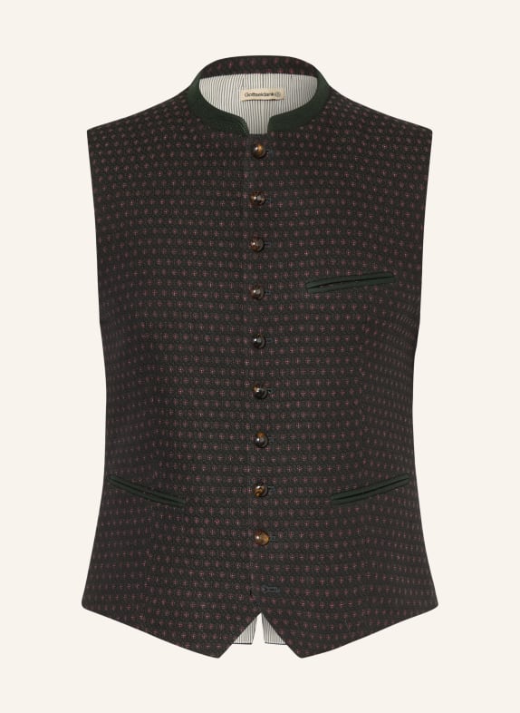 Gottseidank Trachtenweste KONSTANTIN DUNKELGRÜN / HELLROT / GRÜN