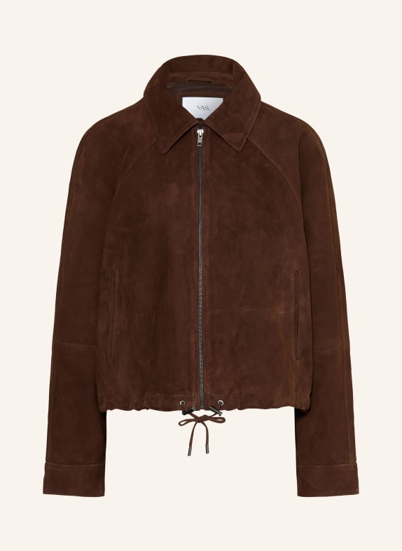 Y.A.S. Lederjacke DUNKELBRAUN