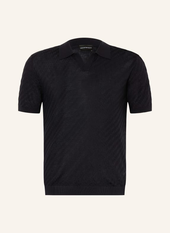 EMPORIO ARMANI Polo en maille BLEU FONCÉ
