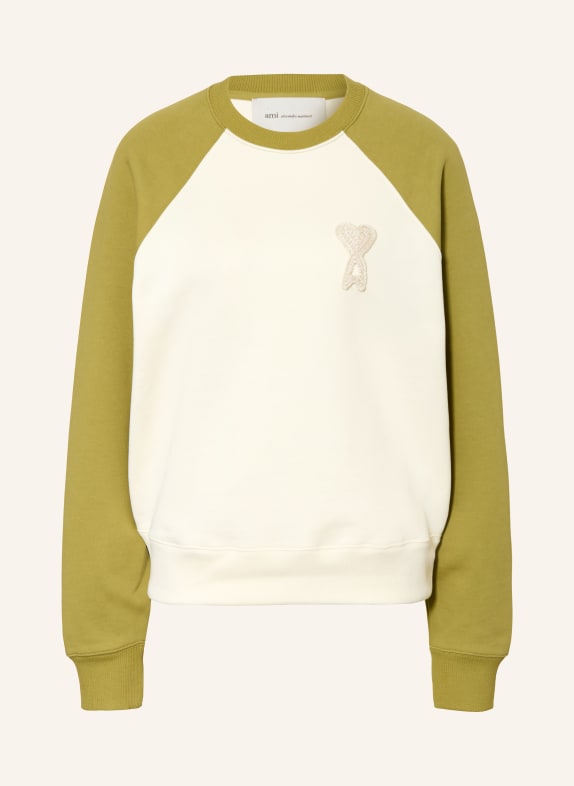 AMI PARIS Sweatshirt CREME / OLIV