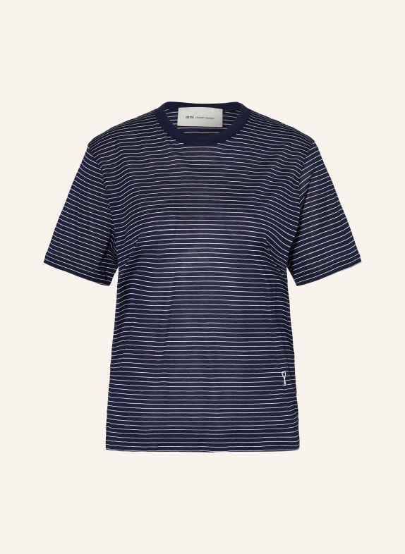 AMI PARIS T-Shirt DUNKELBLAU / WEISS